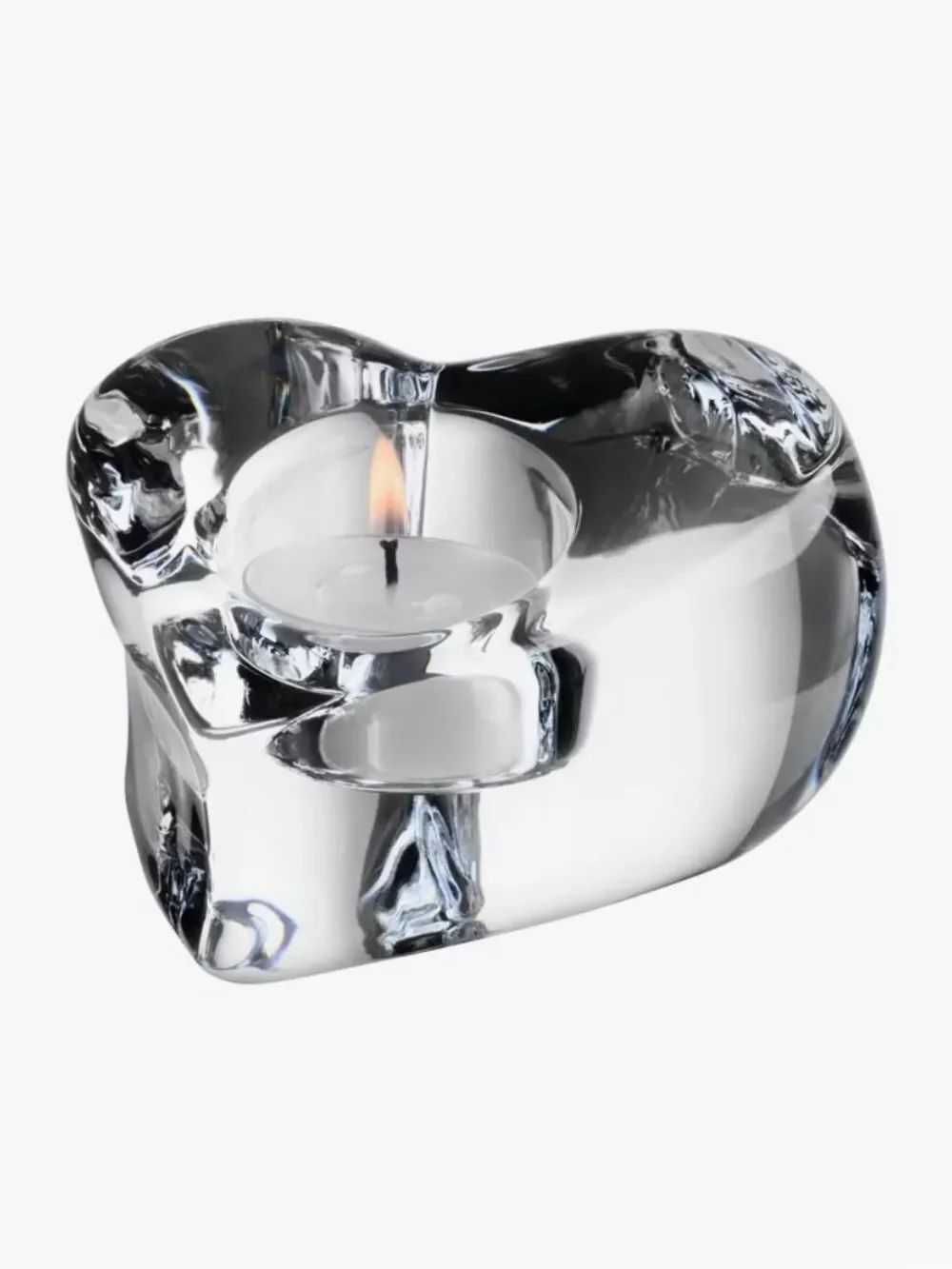 Orrefors Valentino Votive Crystal Heart Candle Holder – New in Box